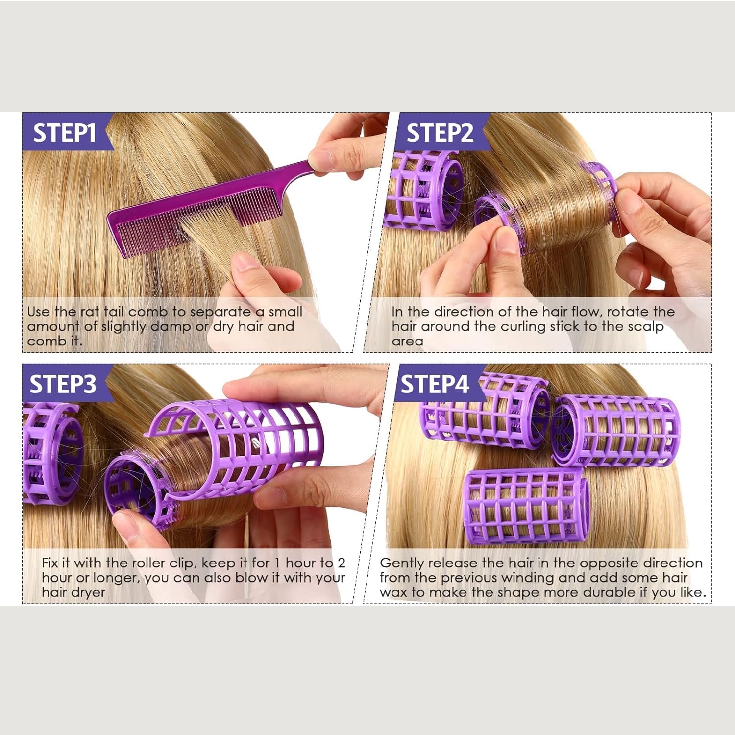 Kafes Gece Bigudisi Isısız Saç Şekillendirme Doğal Bukle Bigudisi 10 Adet 720025 