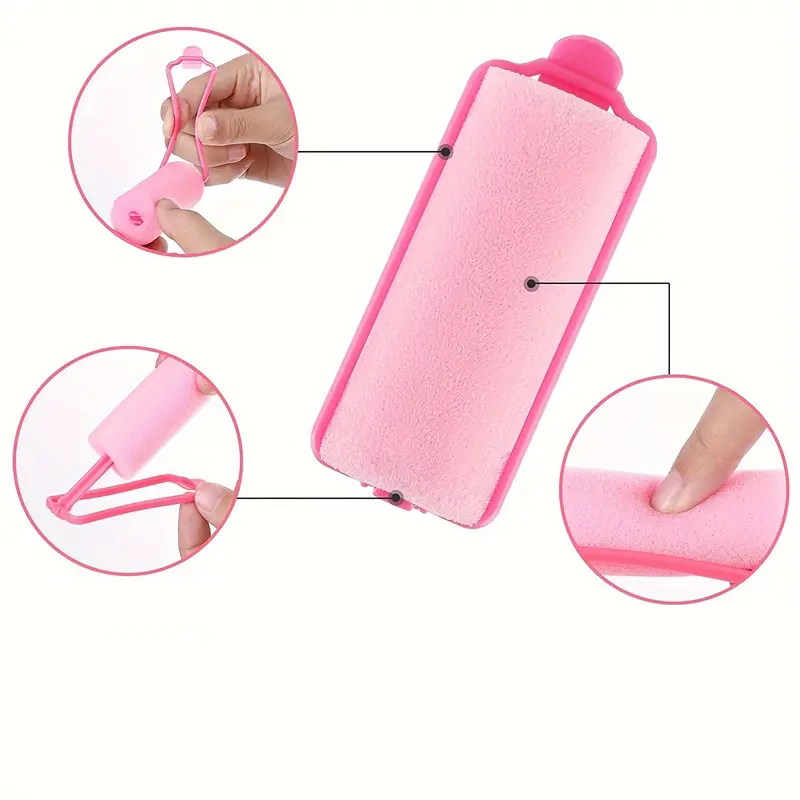 Süngerli Gece Bigudisi Isısız Saç Şekillendirme Doğal Bukle Bigudisi 3 cm 10 Adet 719759	