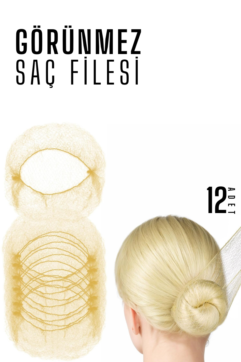 SARI Saç Filesi Görünmez 12 ADET 720100