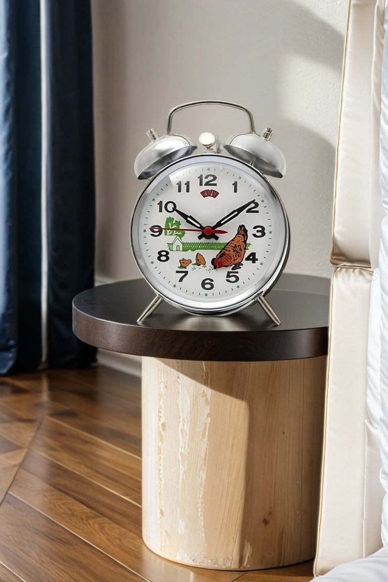 Masa Saati Metal Tavuk ve Civcivler 720124