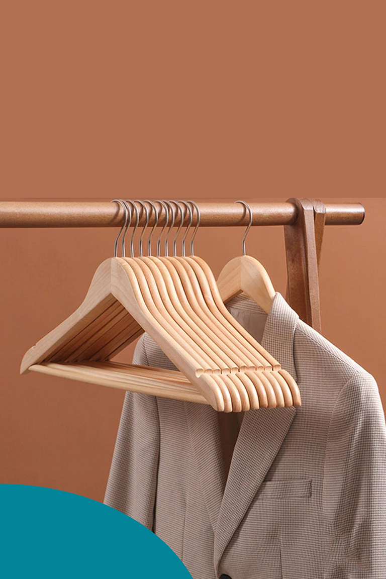 Elbise Askısı Natural Ahşap 8 ADET  720177