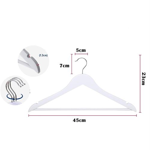 TransForMacion Elbise Askısı Beyaz Ahşap 8 ADET 720178