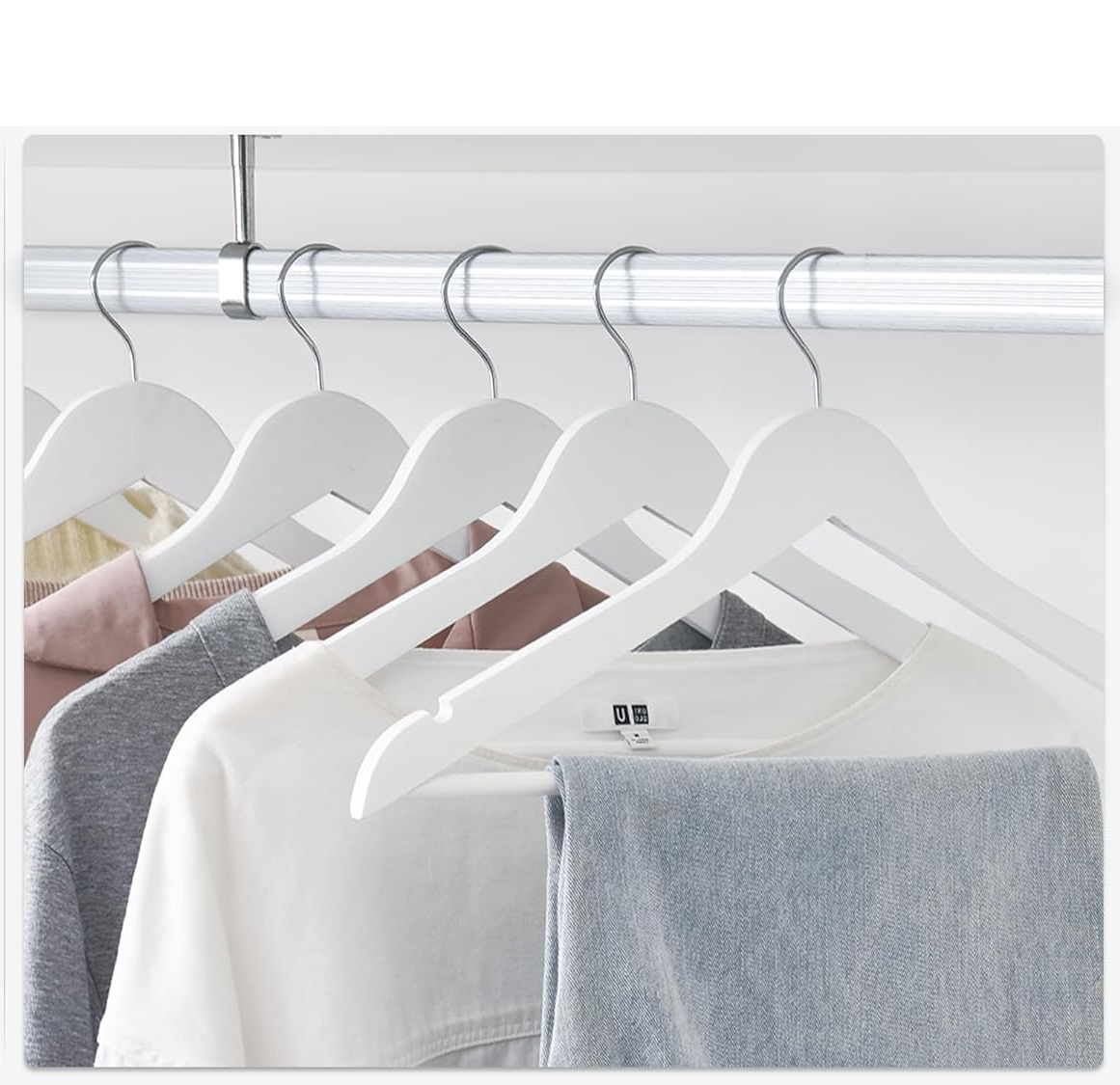 TransForMacion Elbise Askısı Beyaz Ahşap 8 ADET 720178