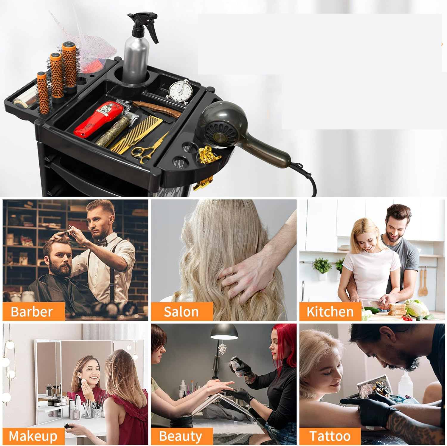 Raflı Kuaför Arabası Absolute Professional 720209