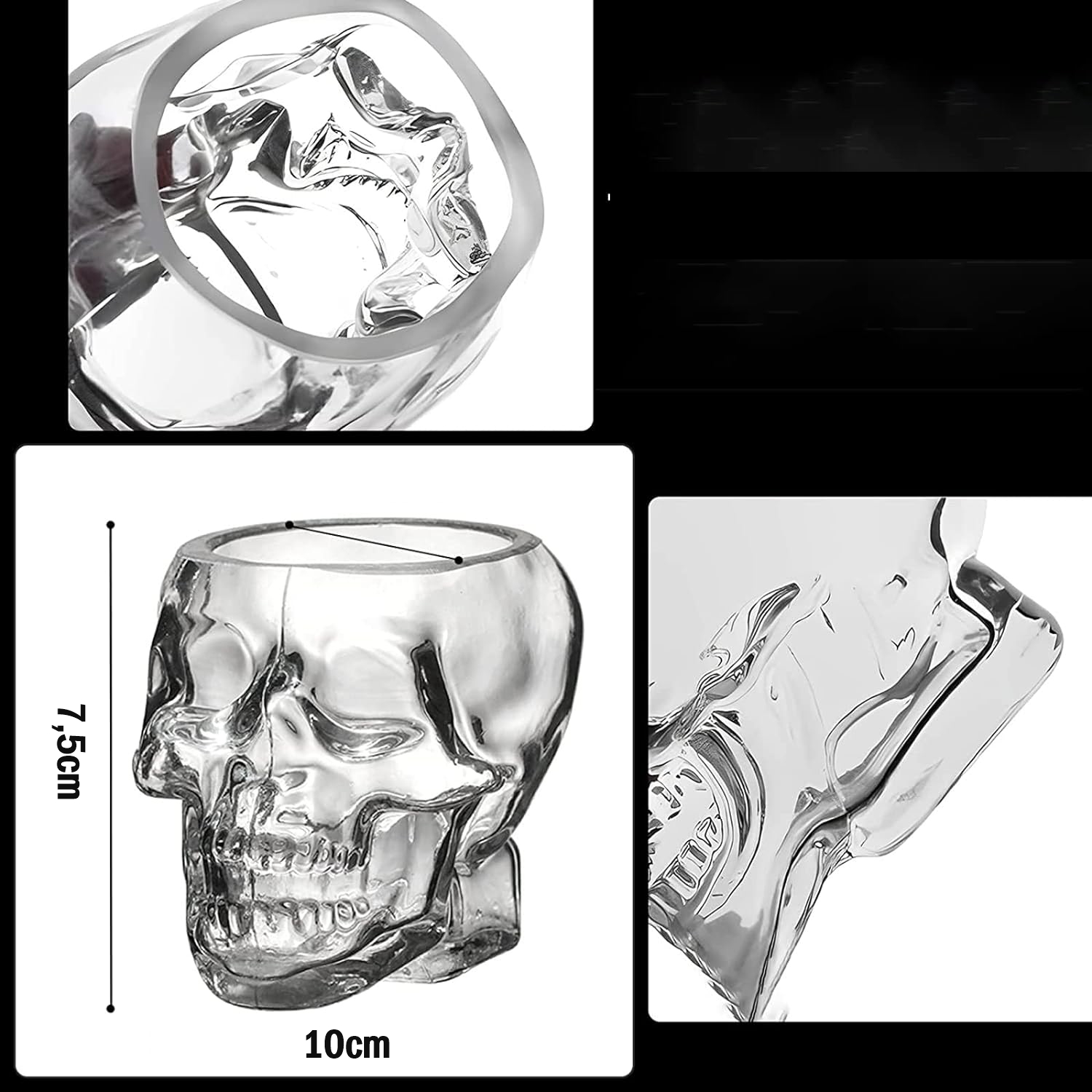 Kokteyl Bardağı Kurukafa Cam 720275
