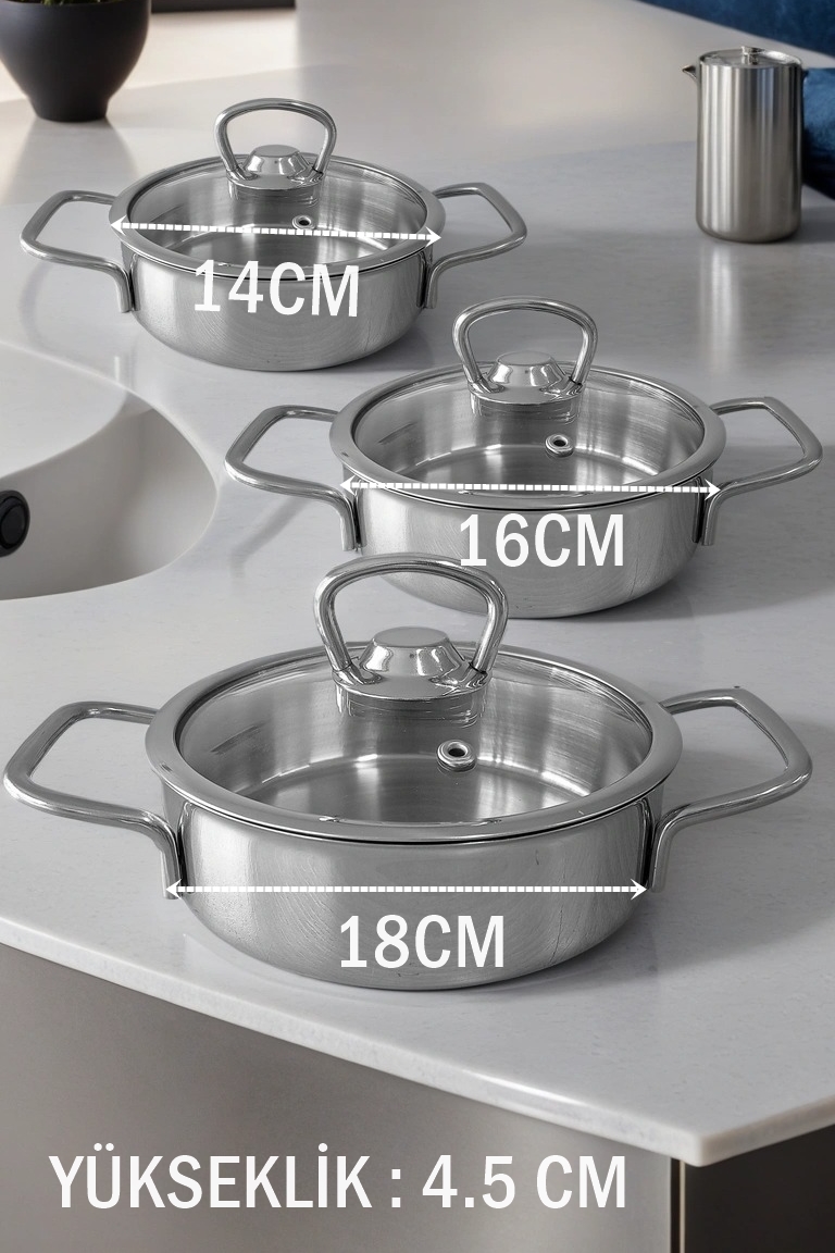 Sahan Tencere Mini Midi Maxi 3 lü SET 720319