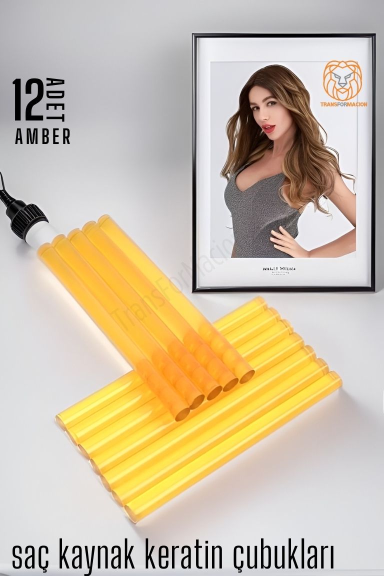 Nano Keratin Kaynak Çubukları 12 ADET AMBER Absolute 720353