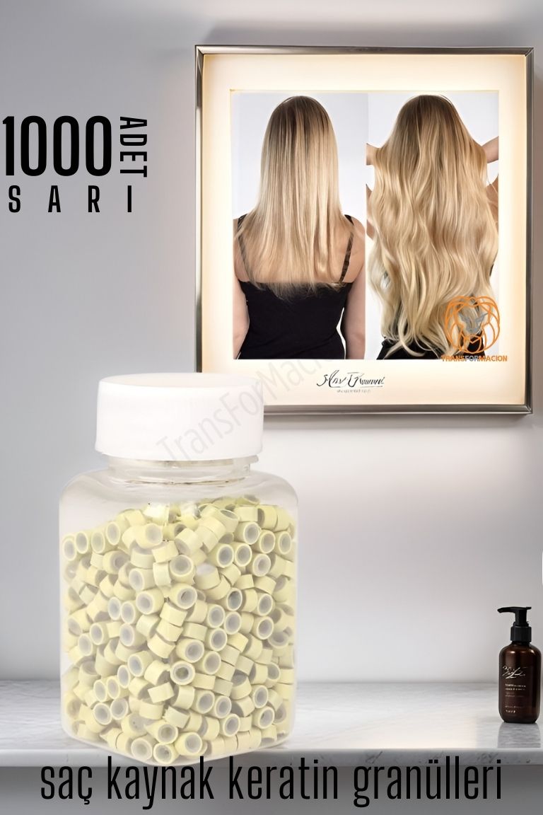 TransForMacion Nano Saç Kaynak Boncukları SARI 1000 adet 720357