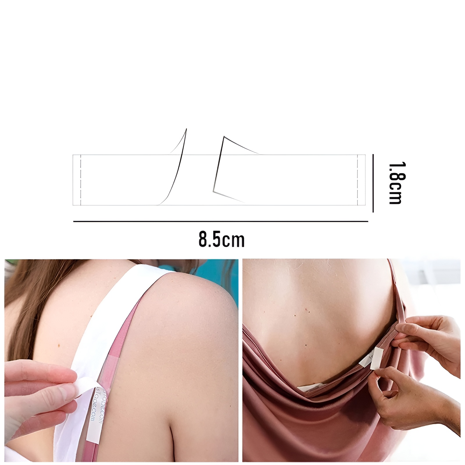  İç Giyim Bandı Çift Taraflı Yapışkanlı Su Geçirmez 720406