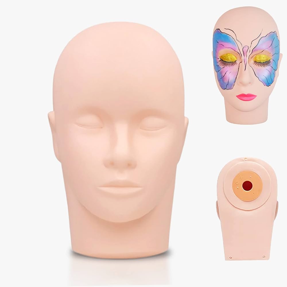 Kirpik Makyaj Eğitim Kafası Silikon 720446