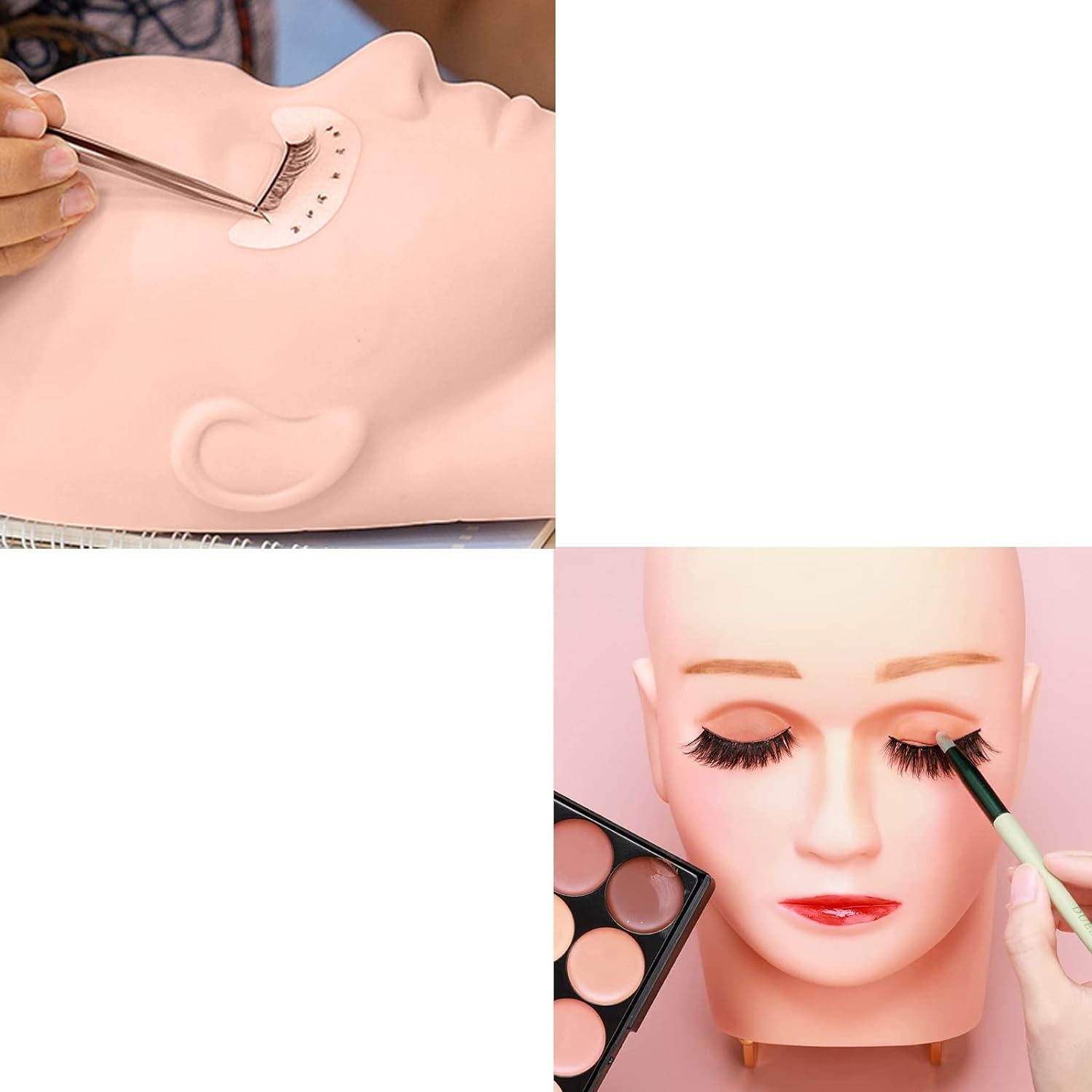 Kirpik Makyaj Eğitim Kafası Silikon 720446