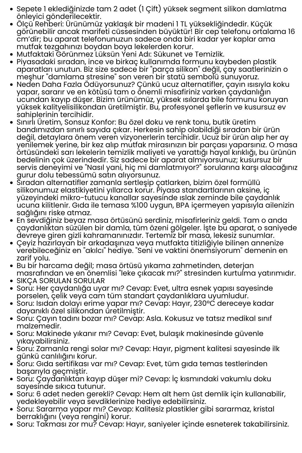 2'li Sızdırmaz Silikon Çaydanlık Ucu Aparatı - Damlatma Önleyici Akıllı Emzik Başlığı - Isıya Dayanıklı