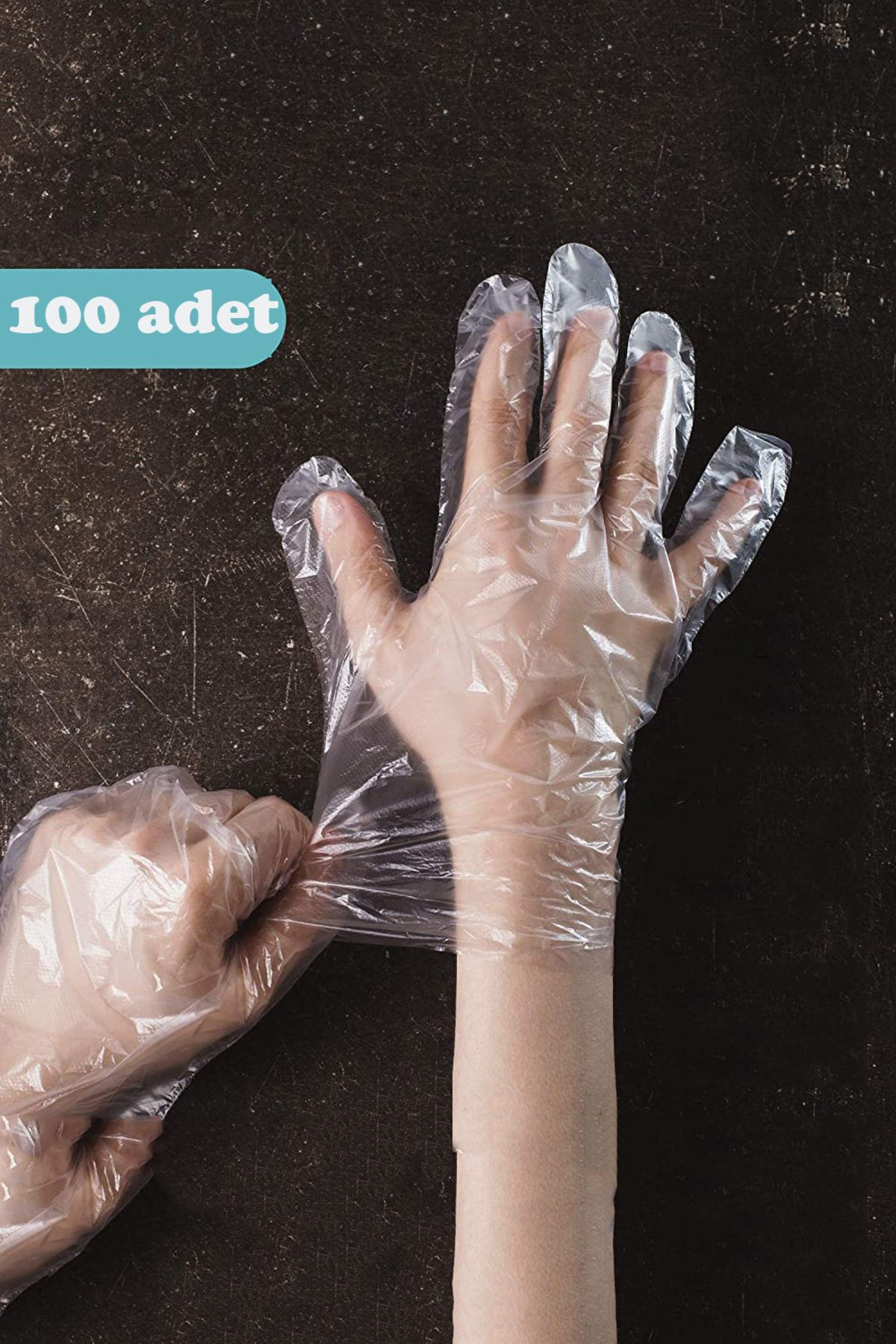Tek Kullanımlık Şeffaf Eldiven 100 Adet 717561