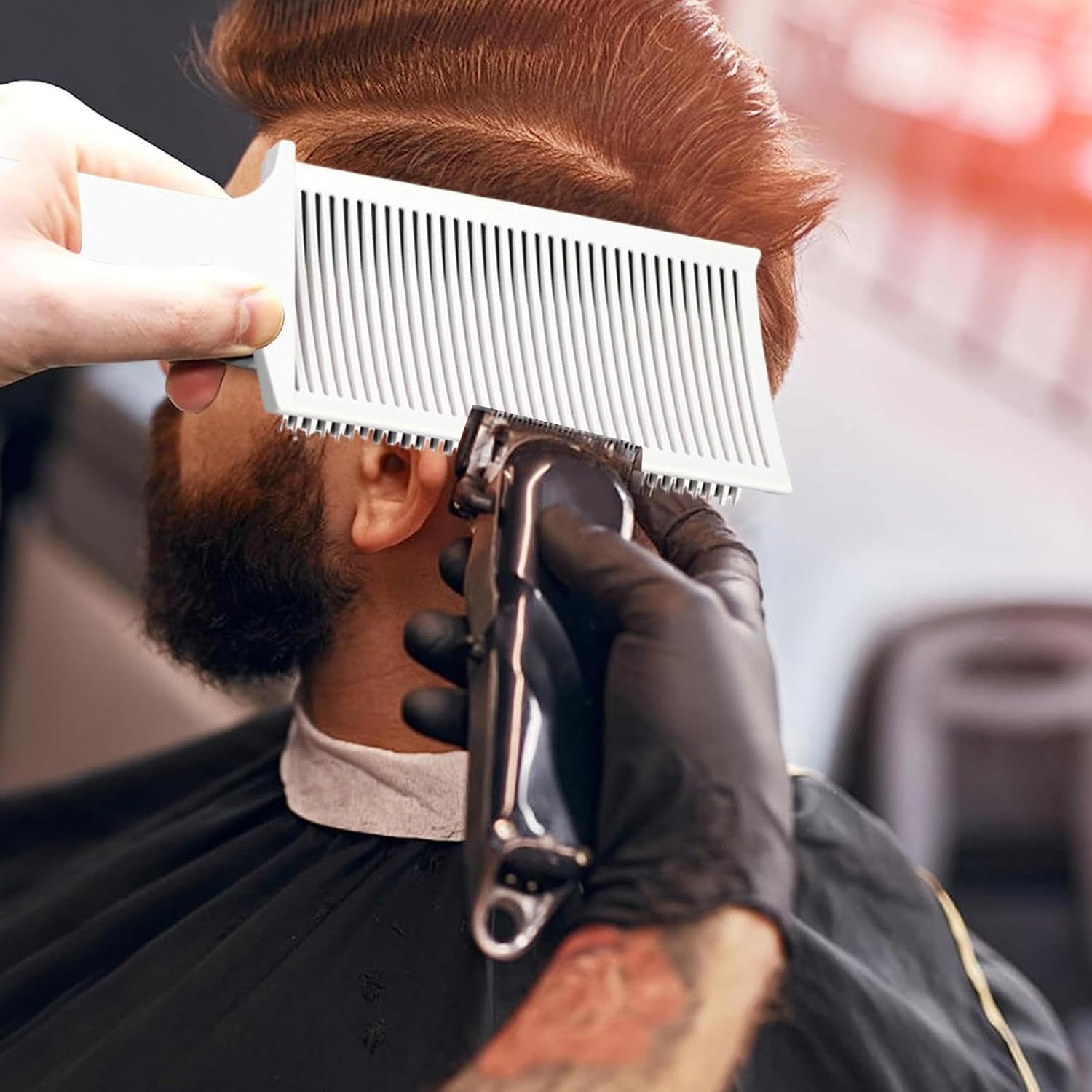 Kuaför Berber Kavisli Kontur Kesim Yardmcı Tarak 720486