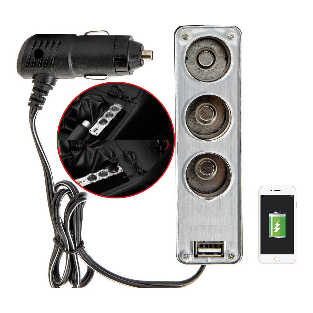 Transformacion Çakmak Çoklayıcı 3+1 USB Li Soket 429047