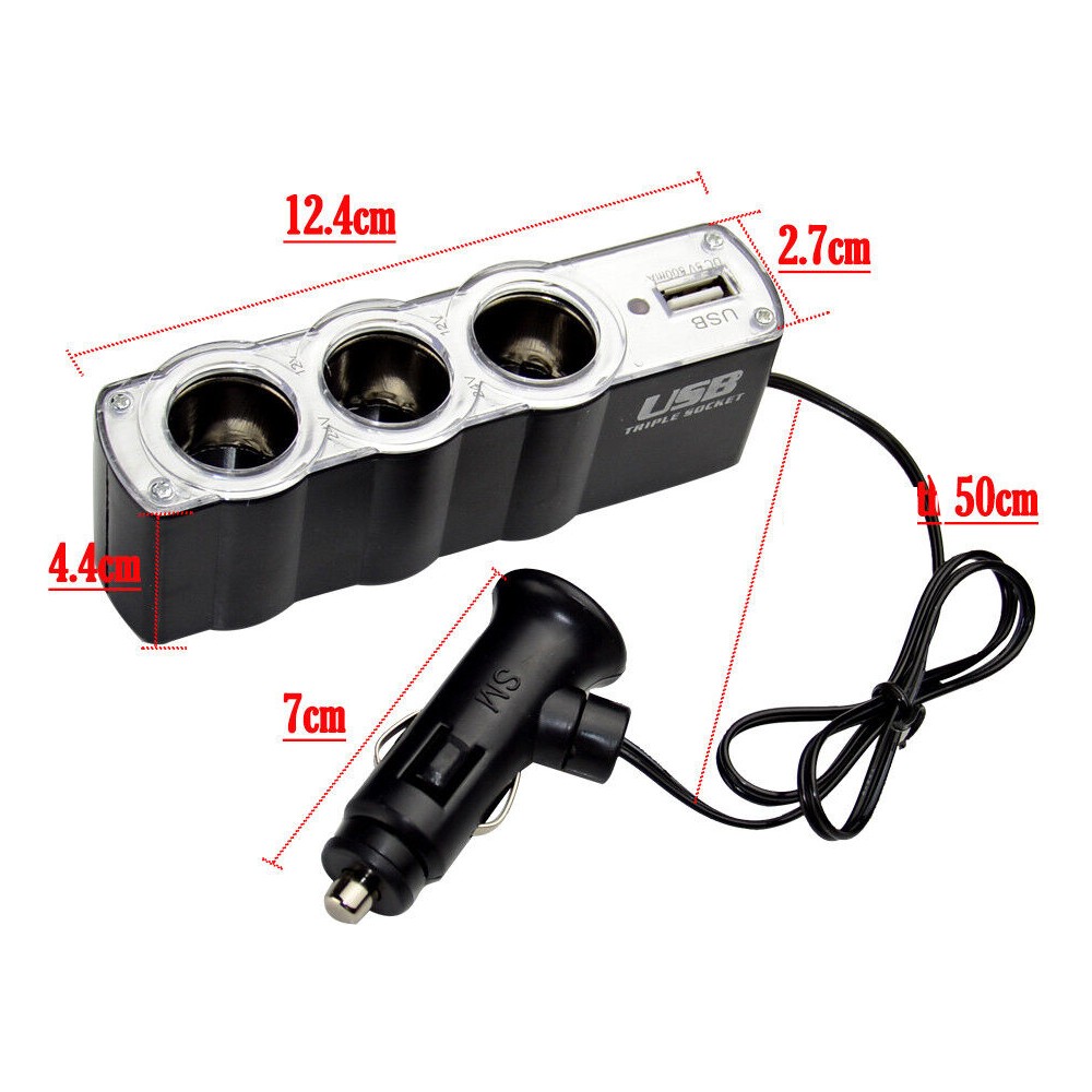 Transformacion Çakmak Çoklayıcı 3+1 USB Li Soket 429047