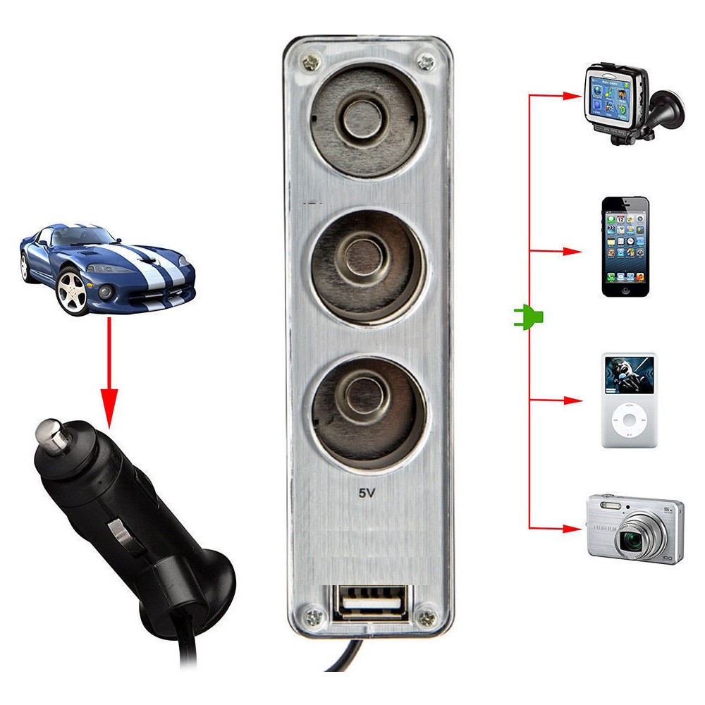 Transformacion Çakmak Çoklayıcı 3+1 USB Li Soket 429047