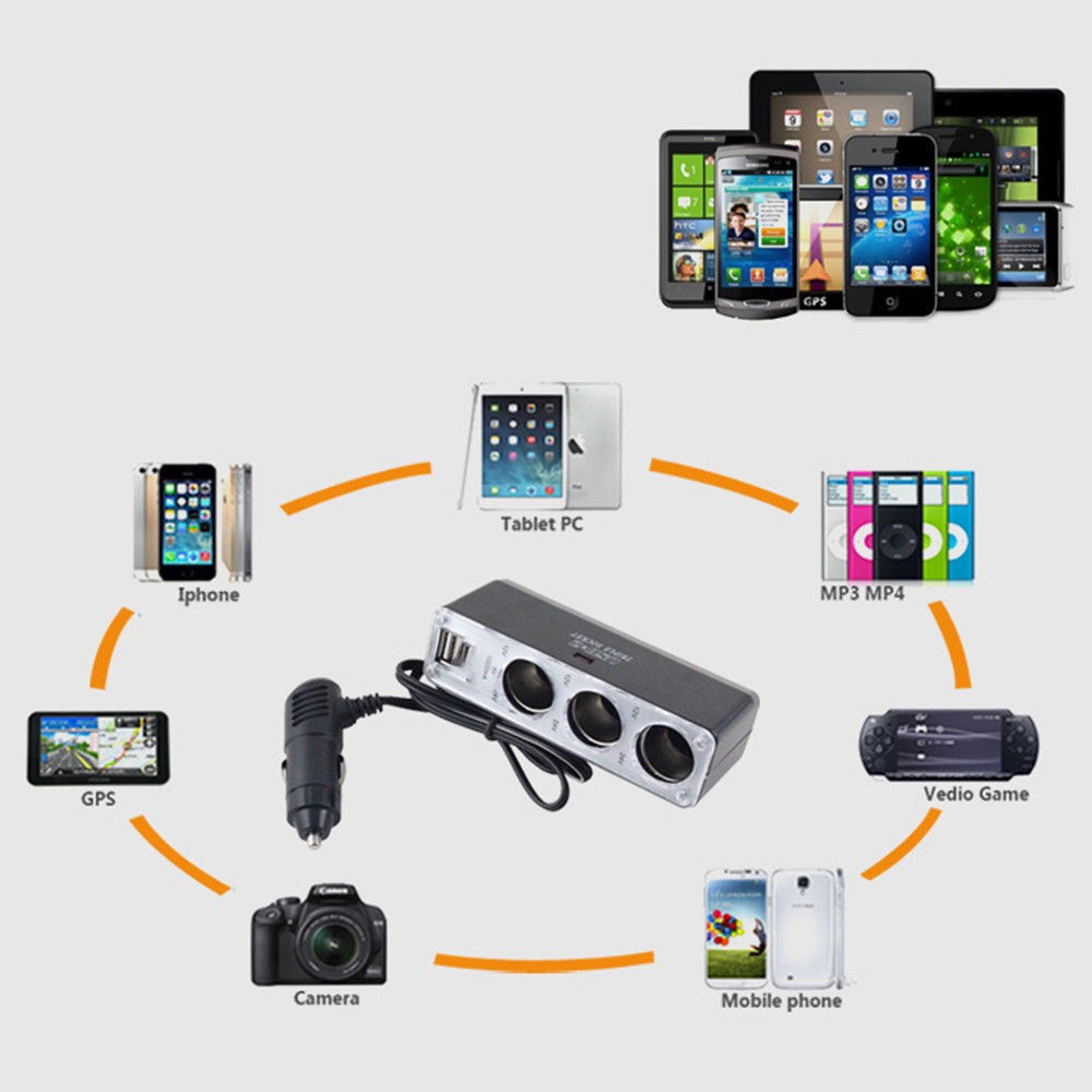 Transformacion Çakmak Çoklayıcı 3+1 USB Li Soket 429047