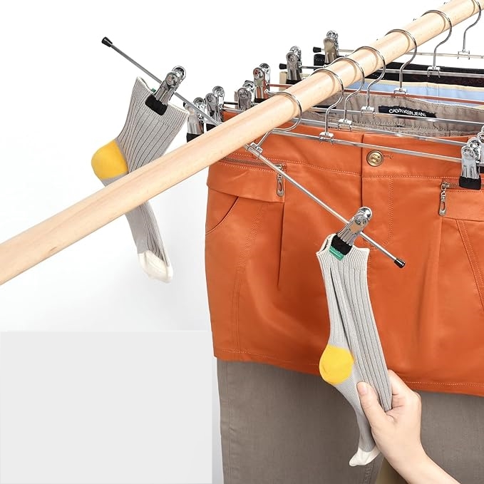 Metal Etek Pantolon Askısı - Mandallı Etek Askısı Pantolon Askısı 20 Adet 720518