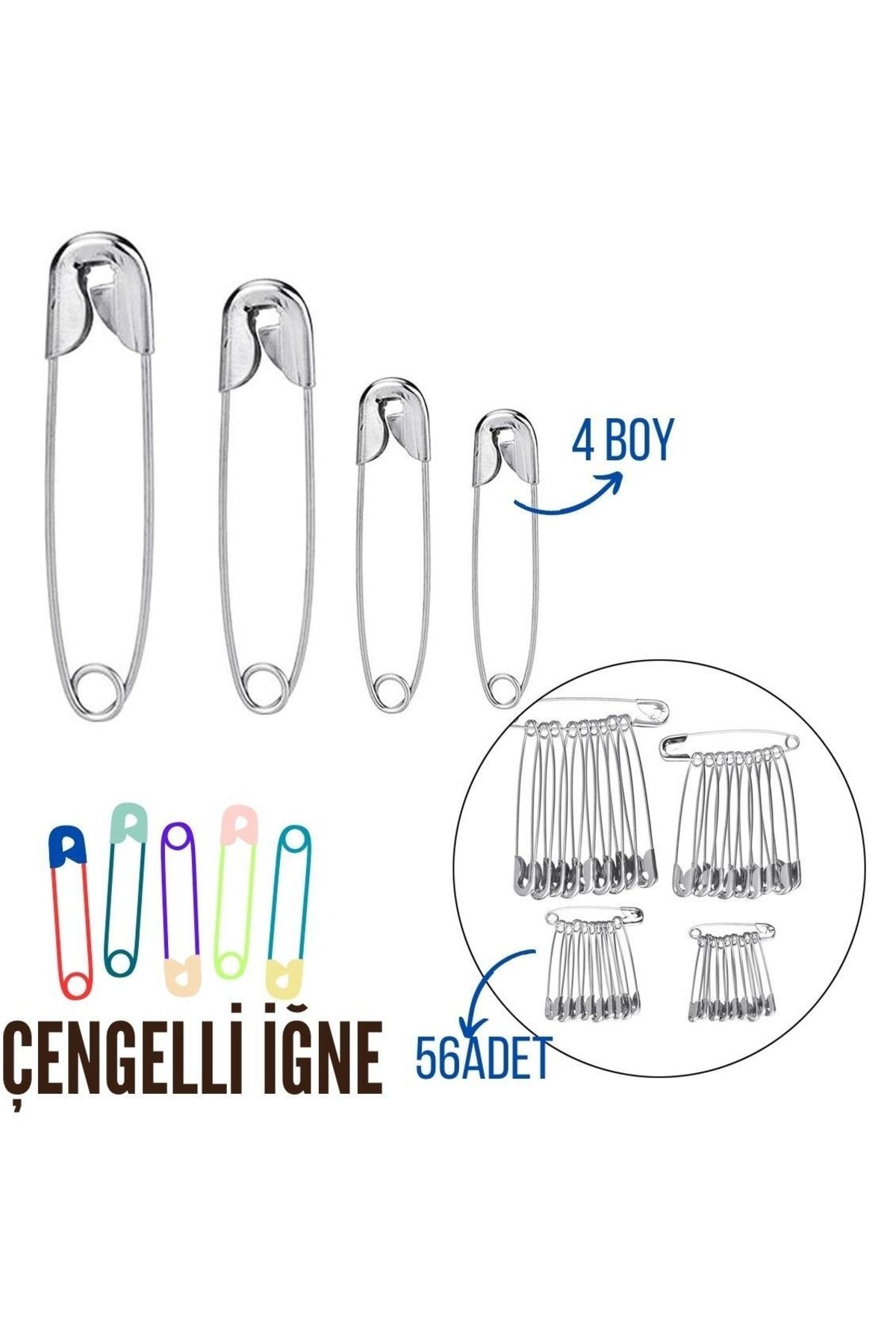 Çengelli İğne 4 Boy 56 Adet 717557