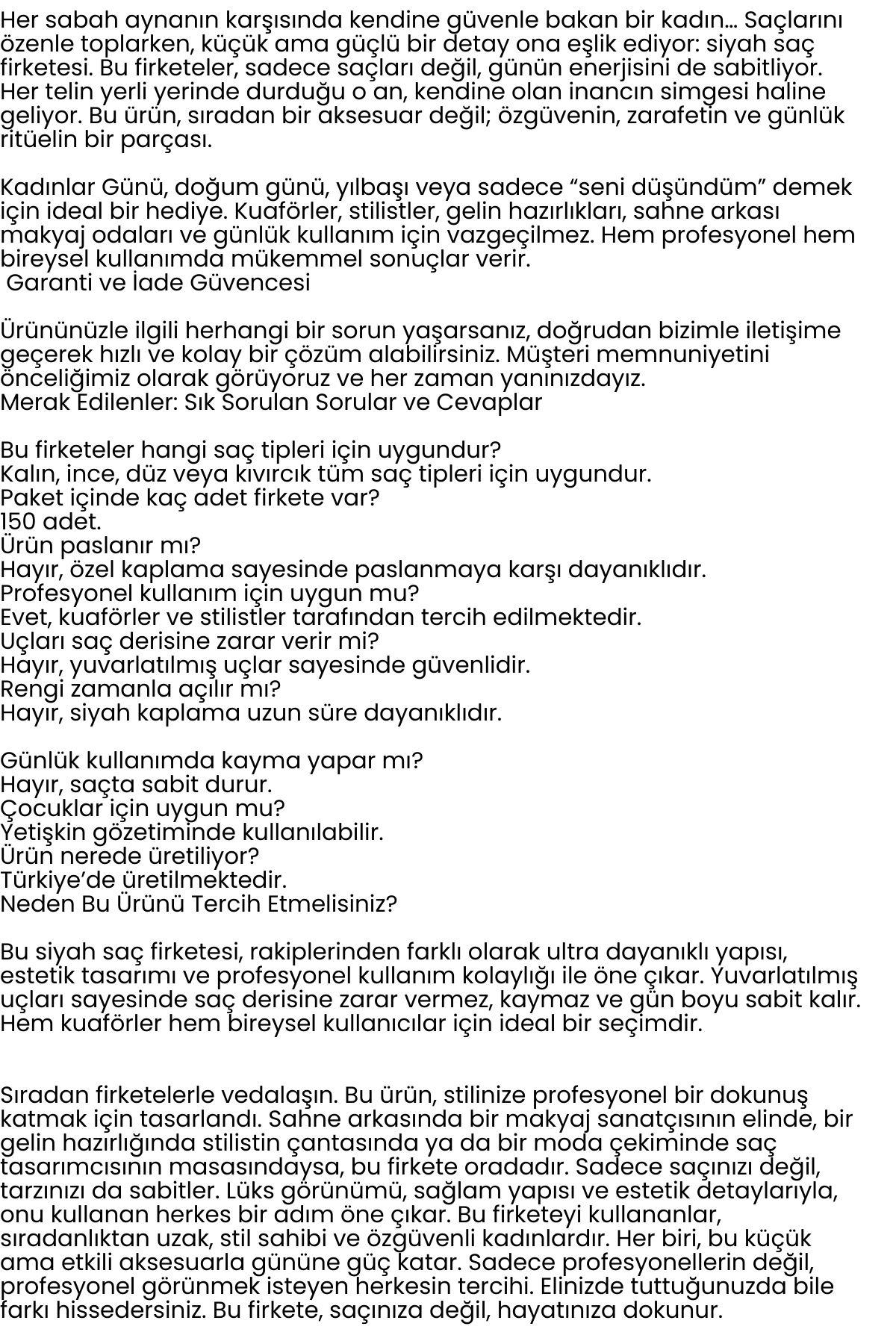 150’li Siyah Saç Firketesi Profesyonel Saç Şekillendirme İçin 722418	