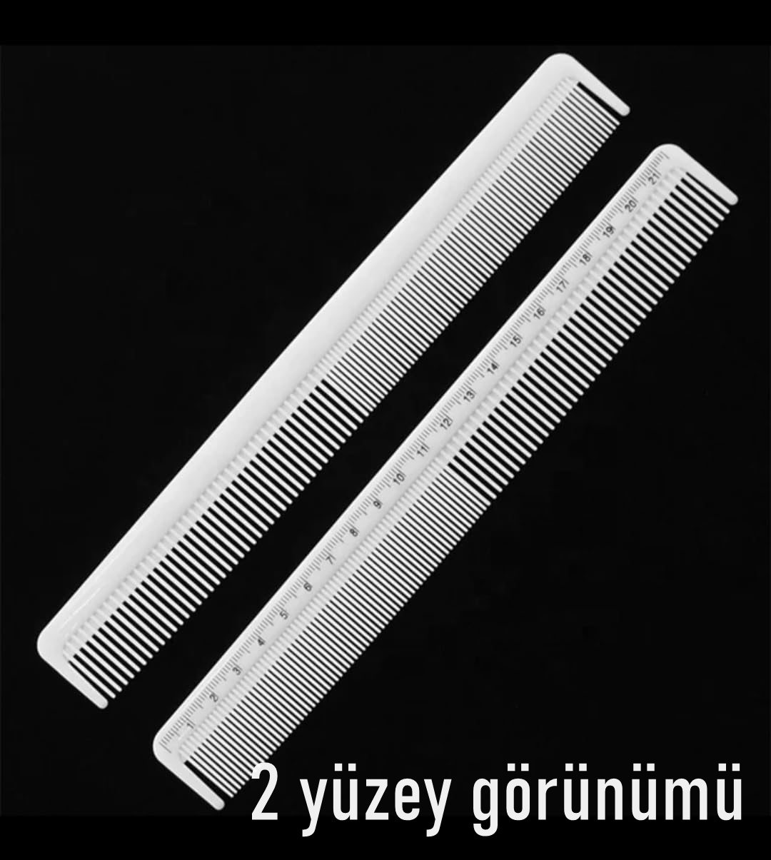 Berber Kuaför Saç Kesim Tarağı Karbon Cetvelli Kesim Tarağı 720587