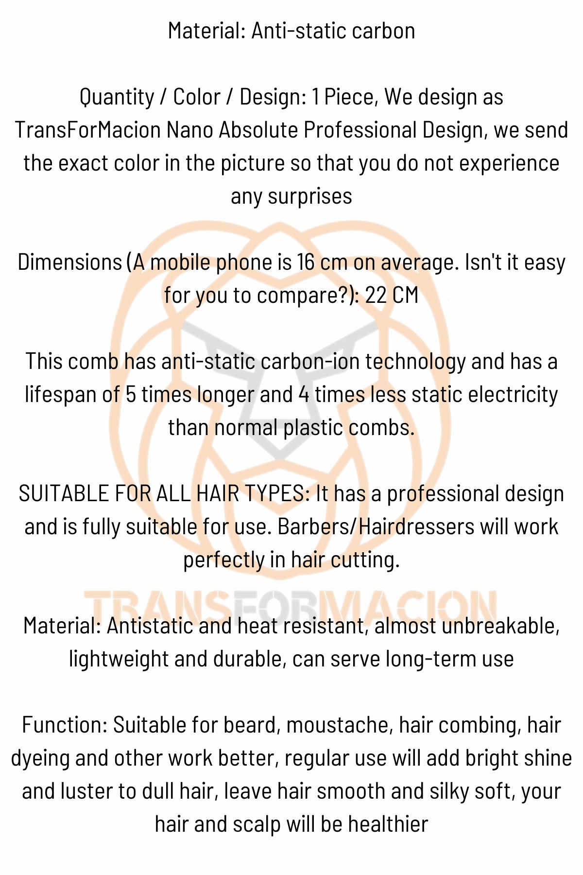 Berber Kuaför Saç Kesim Tarağı Karbon Cetvelli Kesim Tarağı 720587