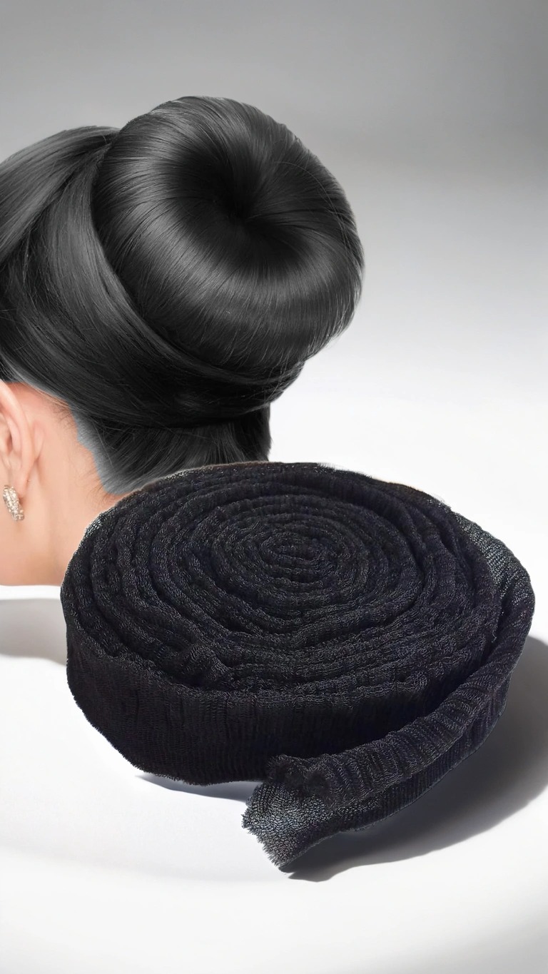 Saç Topuz Süngeri SİYAH 10 METRE Forero Design 720598