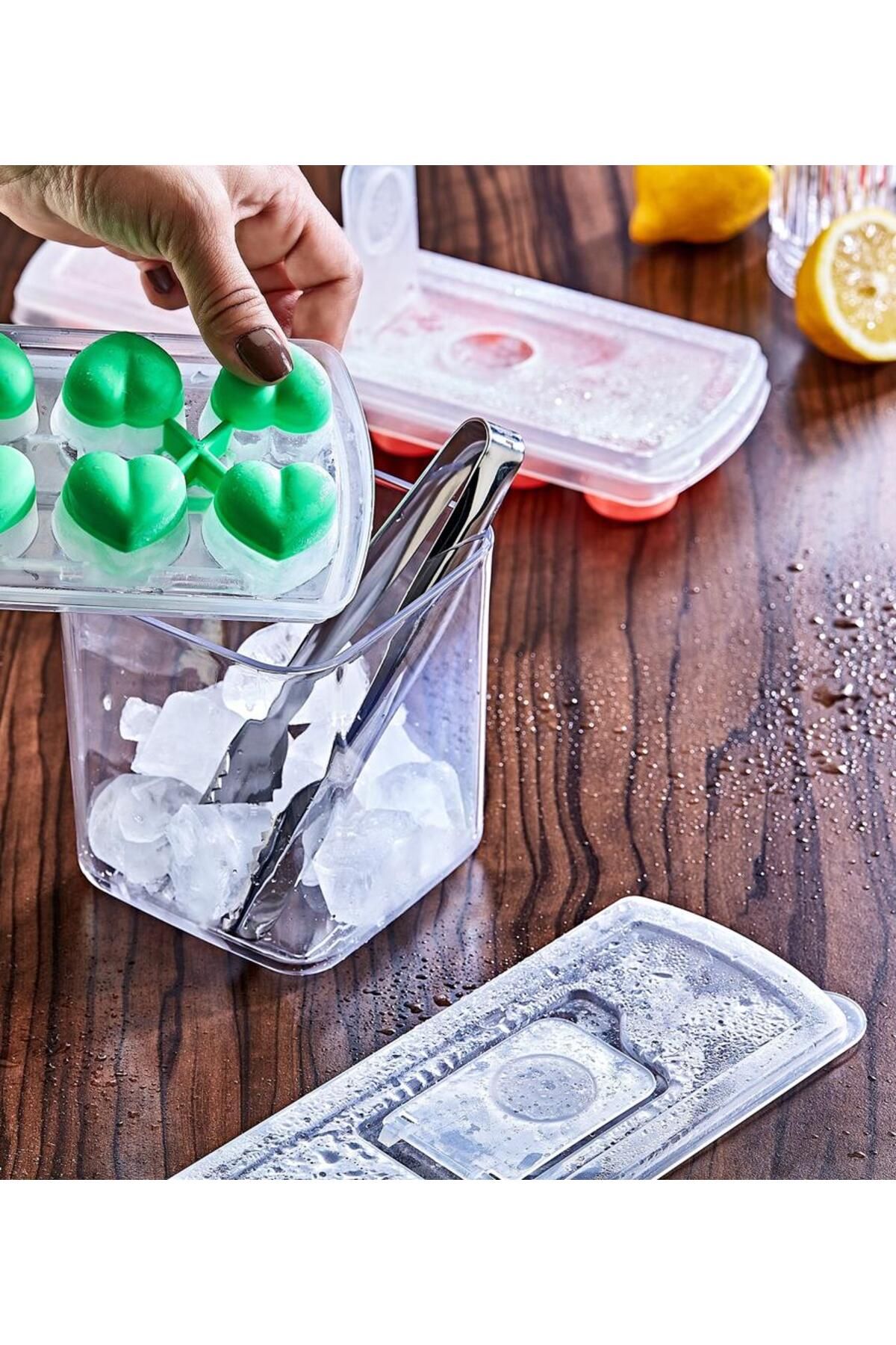 TransForMacion Bas-Bırak Kapaklı Silikon Buz Kalıbı 720630