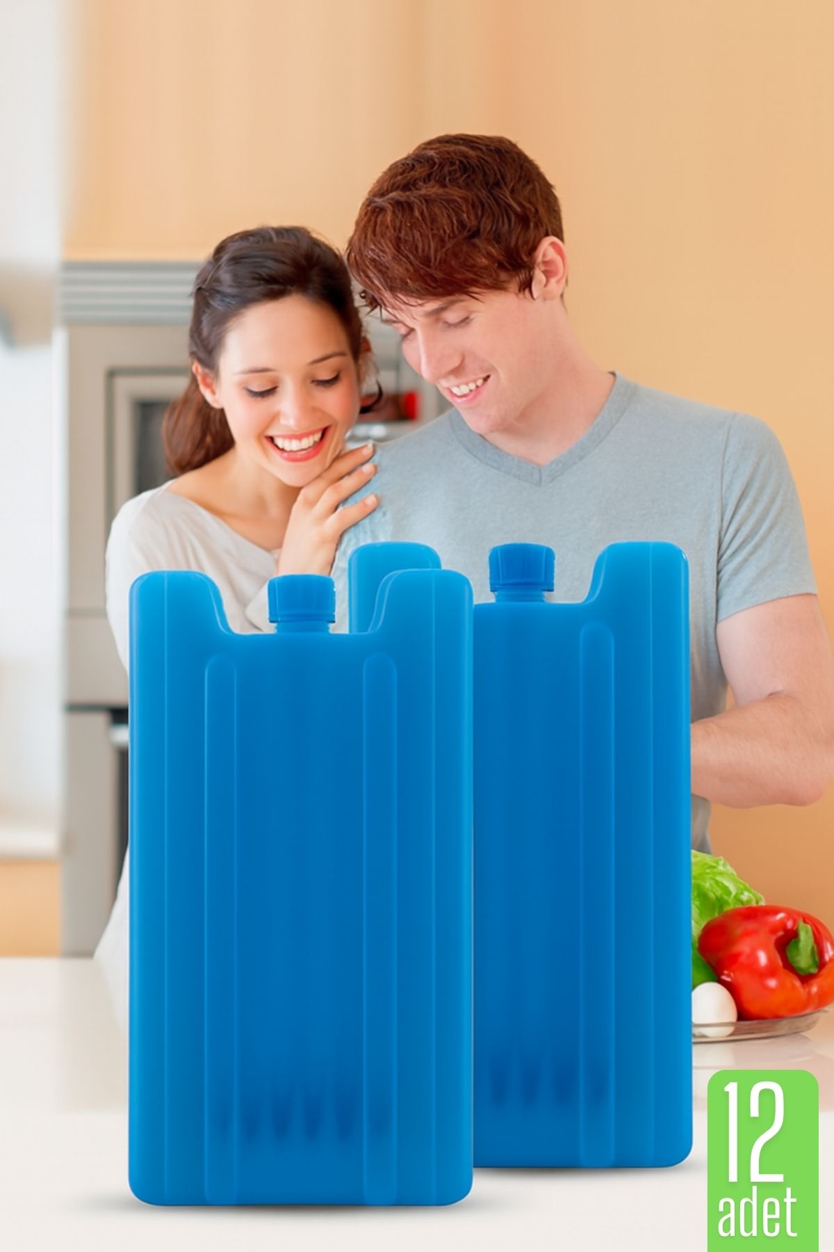 Buz Aküsü Buz Kasedi Soğutucu Kasedi Piknik Kamp Buz Aküsü 12'li 720632	