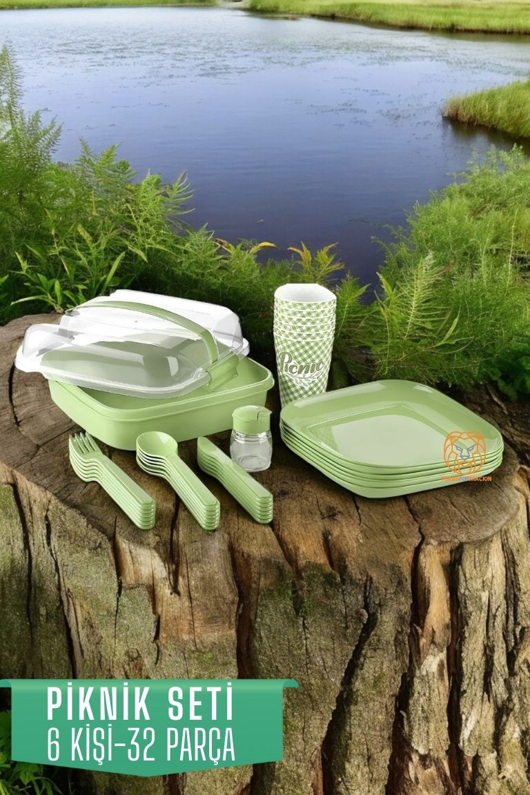 TransForMacion Piknik Seti 6 Kişilik 32 Parça YEŞİL 720635