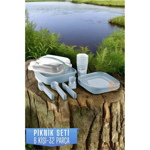 TransForMacion Piknik Seti 6 Kişilik 32 Parça MAVİ 720636