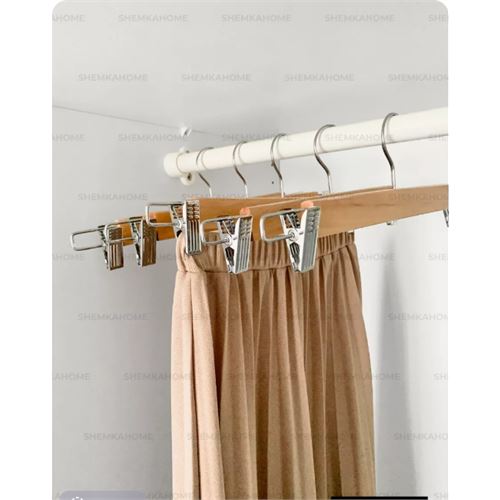 TransForMacion Etek Pantolon Eşarp Kıskaçlı Askı 19 Adet Ahşap 720643