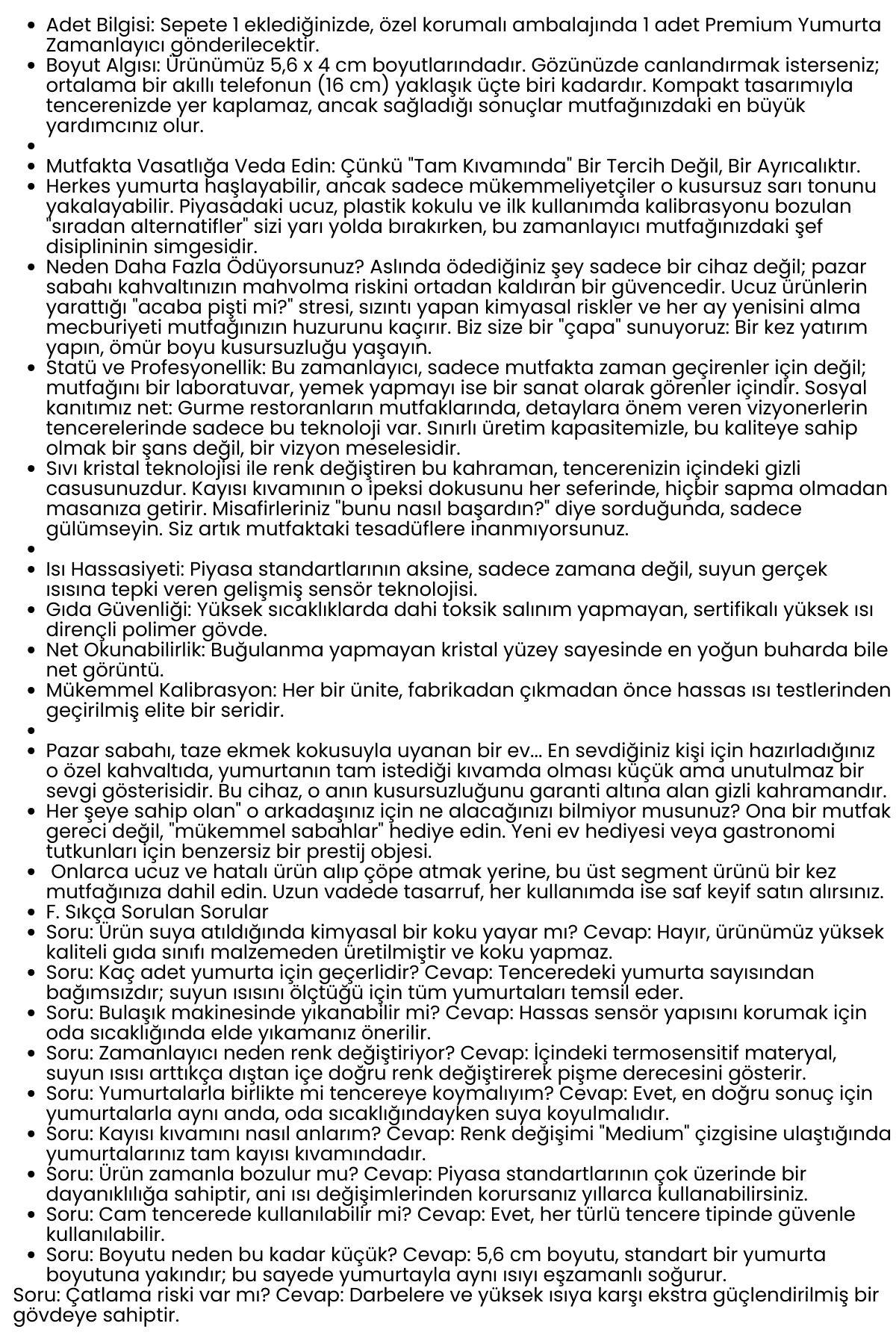 Premium Hassas Isı Sensörlü Yumurta Zamanlayıcı - Profesyonel Mutfak Tipi Mükemmel Pişirme Rehberi  717829