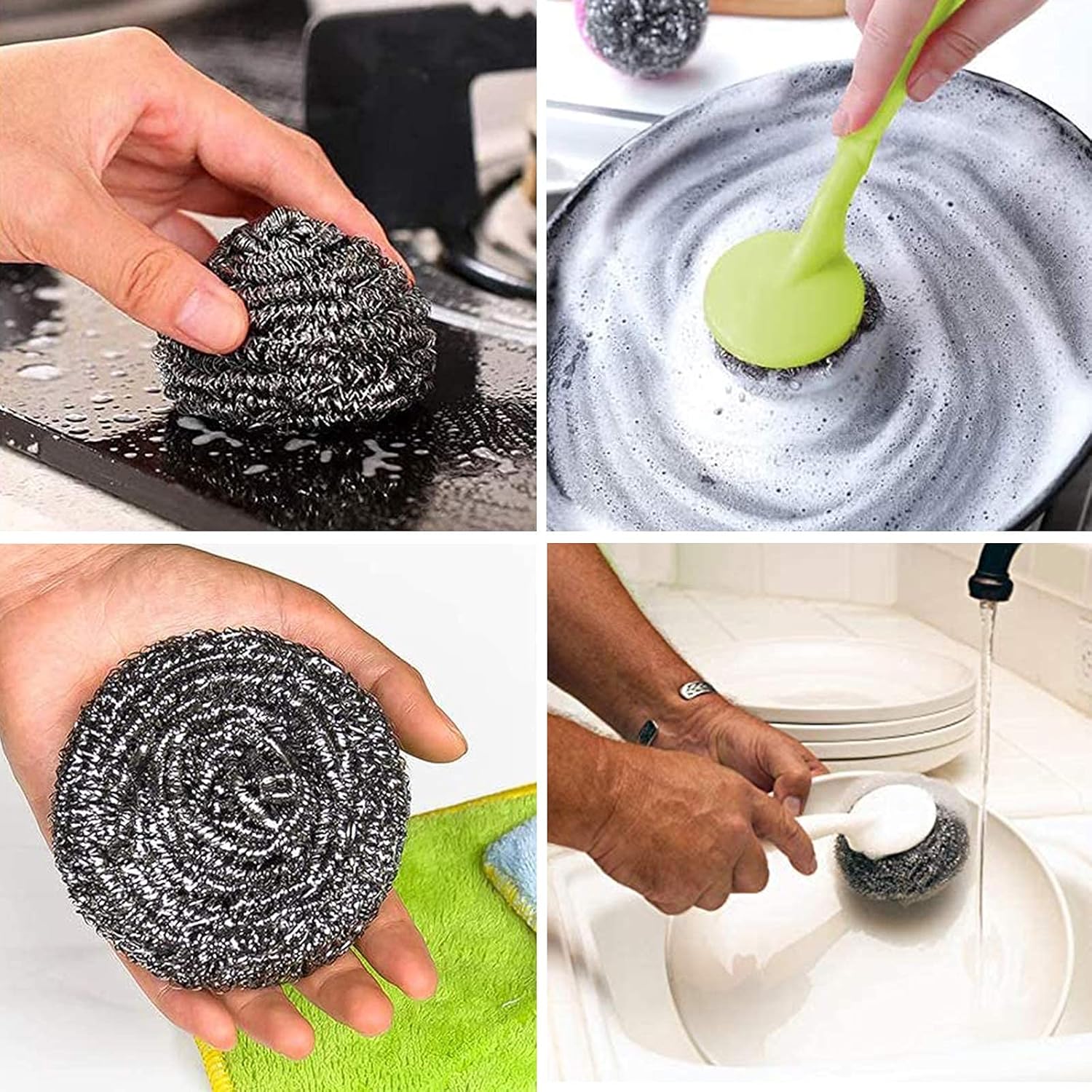 Çelik Tel Bulaşık Teli Ergonomik 10 Yedekli M.Janssens Design 720677