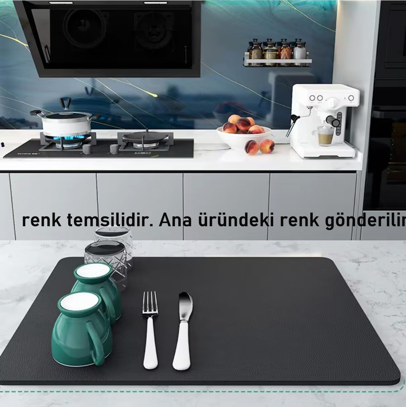 Bulaşık Durulama Kurutma Matı Süzücü Emici D.Reohouri Design 720684