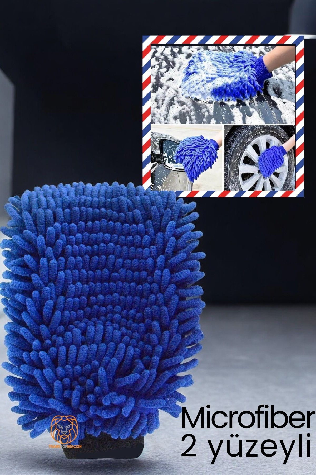 Oto Yıkama Eldiveni Jant Torpido Temizlik Eldiveni Microfiber 720706 