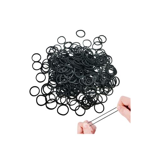 TransForMacion Silikon Saç Tokası Siyah Saç Lastiği Mini Elastik Toka 400 ADET SİYAH 720709 