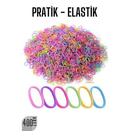 TransForMacion Silikon Saç Tokası Renkli Saç Lastiği Mini Elastik Toka 400 ADET RENKLİ 720710	