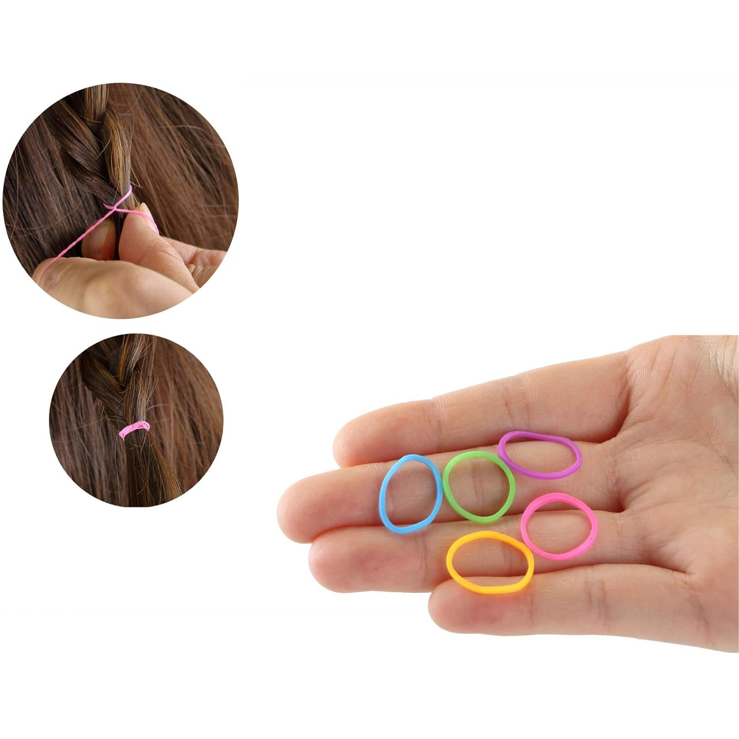 Silikon Saç Tokası Renkli Saç Lastiği Mini Elastik Toka 400 ADET RENKLİ 720710	