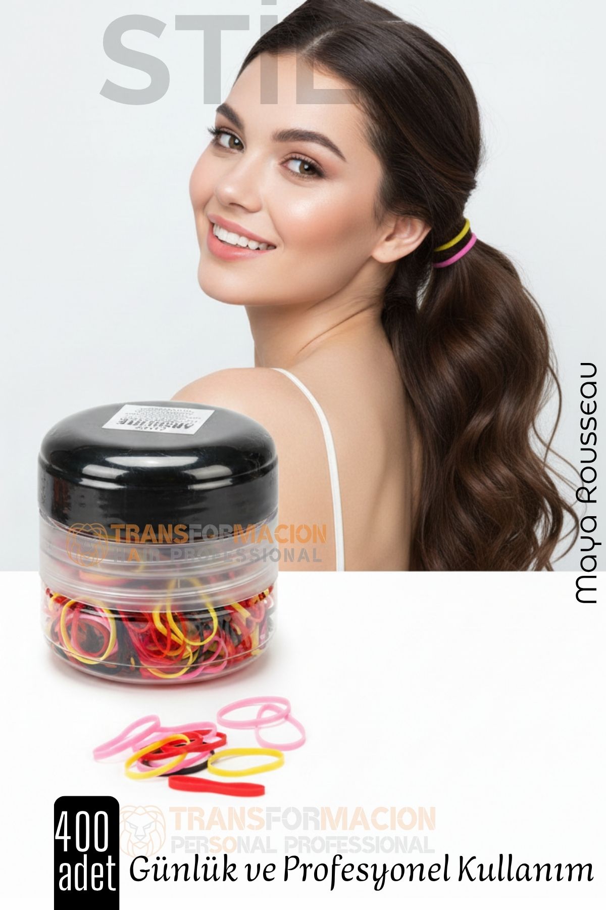 Silikon Saç Tokası Renkli Saç Lastiği Mini Elastik Toka 400 ADET RENKLİ 720710	