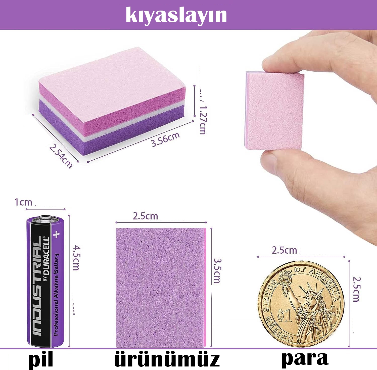 Mini Tırnak Törpüsü 100/180 Grid  3 Adet 720723