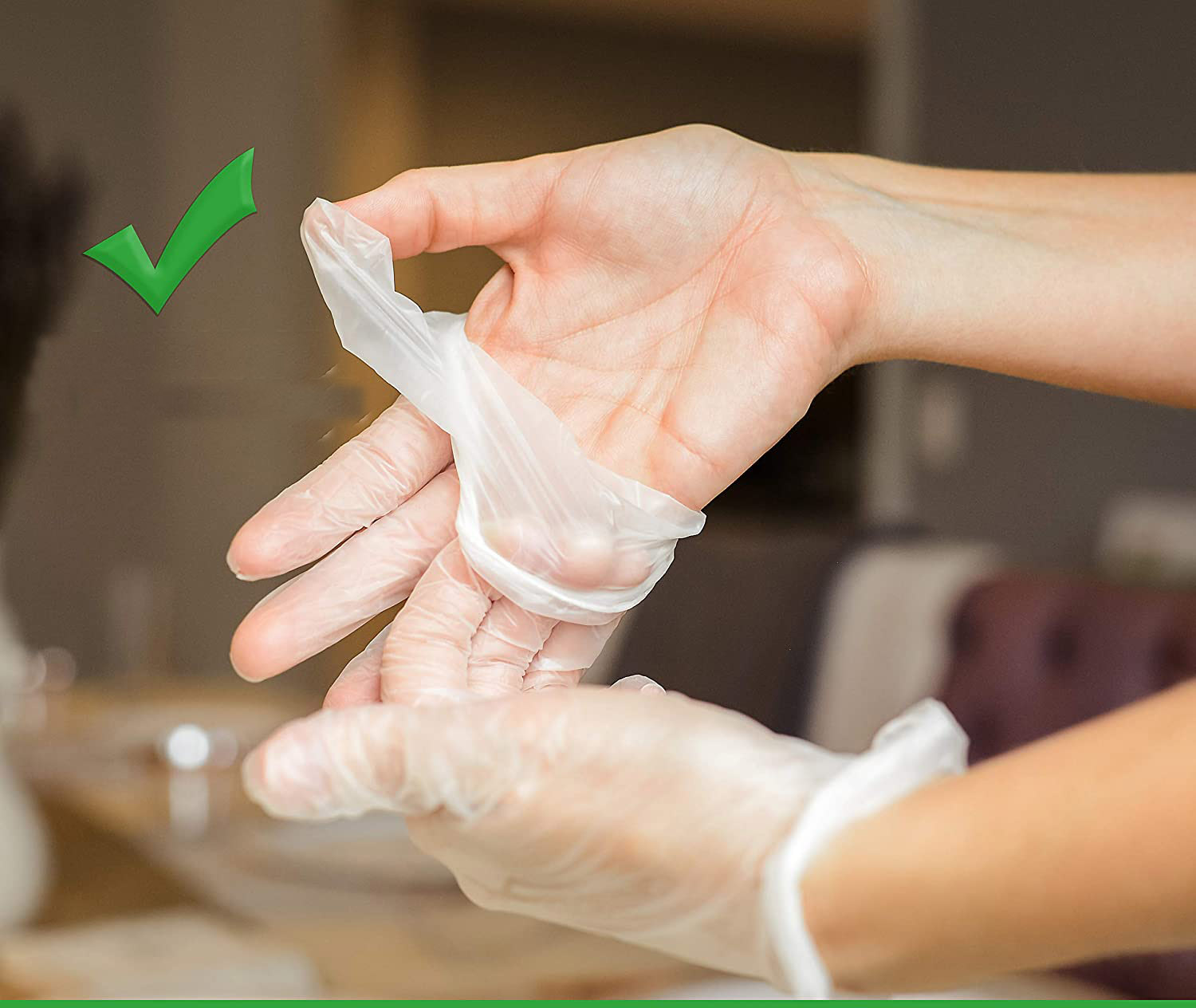 TransForMacion Kuaför Eldiven Güzellik Salonu Berber Dövme Eldiveni LARGE BEYAZ 100 ADET 720690