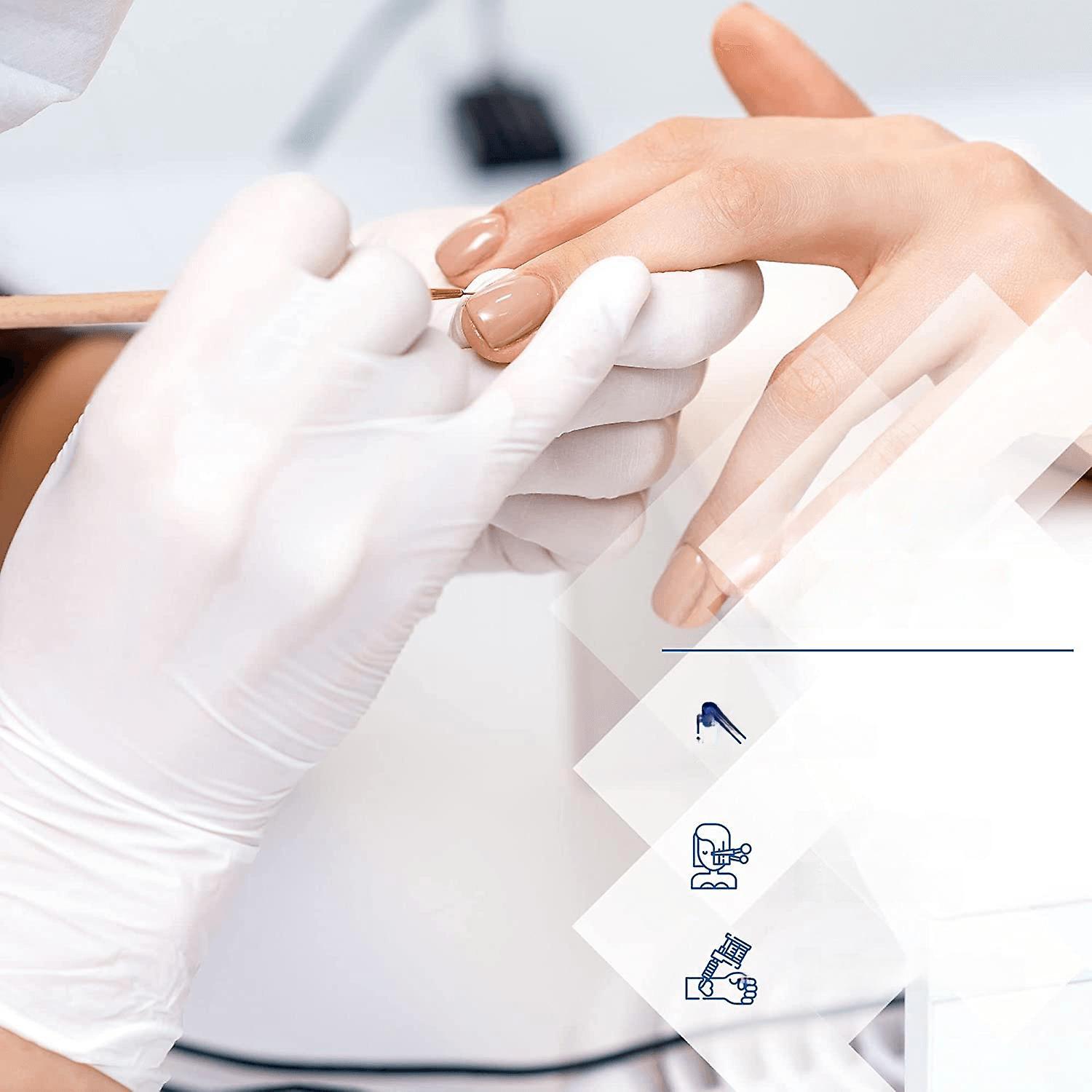 TransForMacion Kuaför Eldiven Güzellik Salonu Berber Dövme Eldiveni LARGE BEYAZ 100 ADET 720690