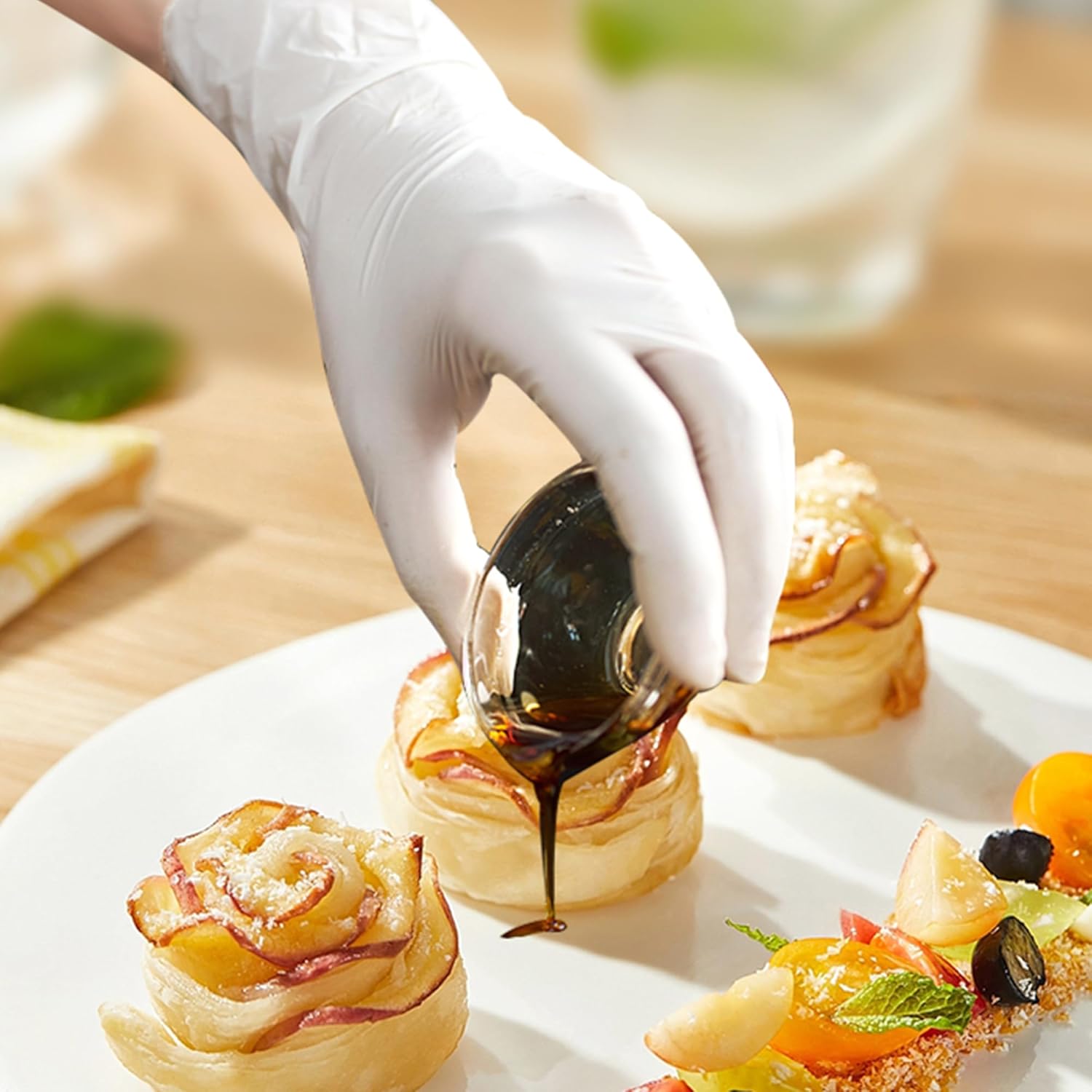 TransForMacion Kuaför Eldiven Güzellik Salonu Berber Dövme Eldiveni LARGE BEYAZ 100 ADET 720690