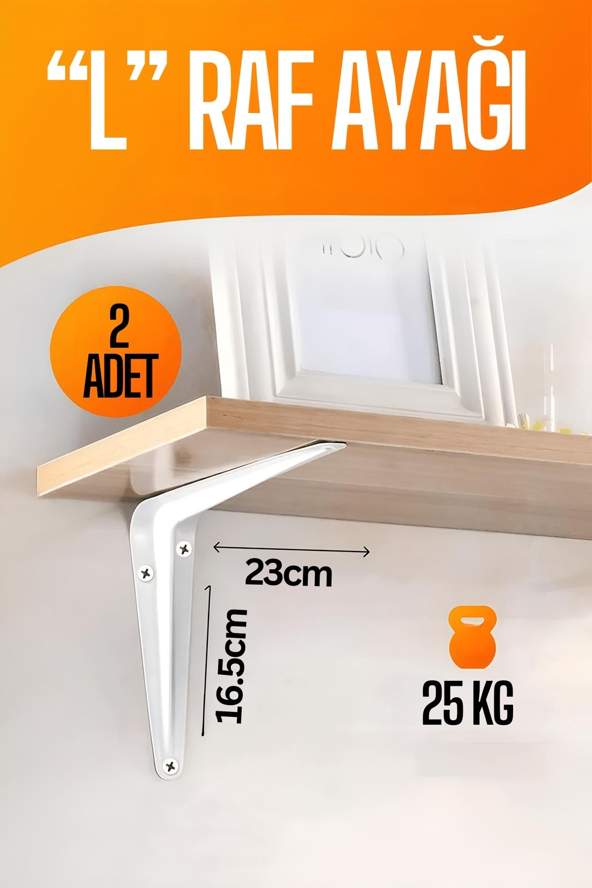 TransForMacion L Raf Altı Raf Ayağı 23X16.5 cm 2 Adet 714843