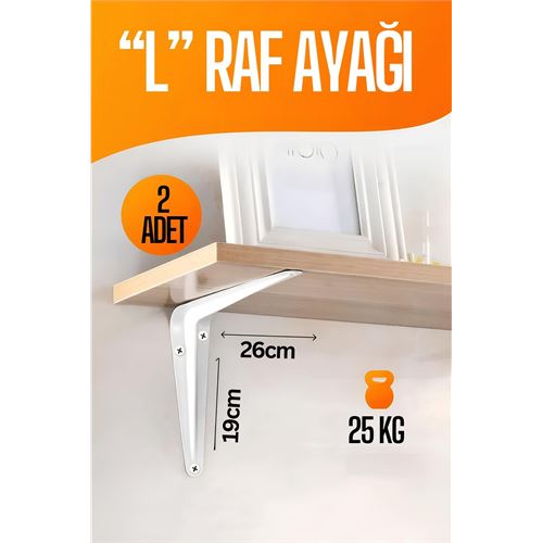 TransForMacion L Raf Altı Raf Ayağı 26X19 cm 2 Adet 714844