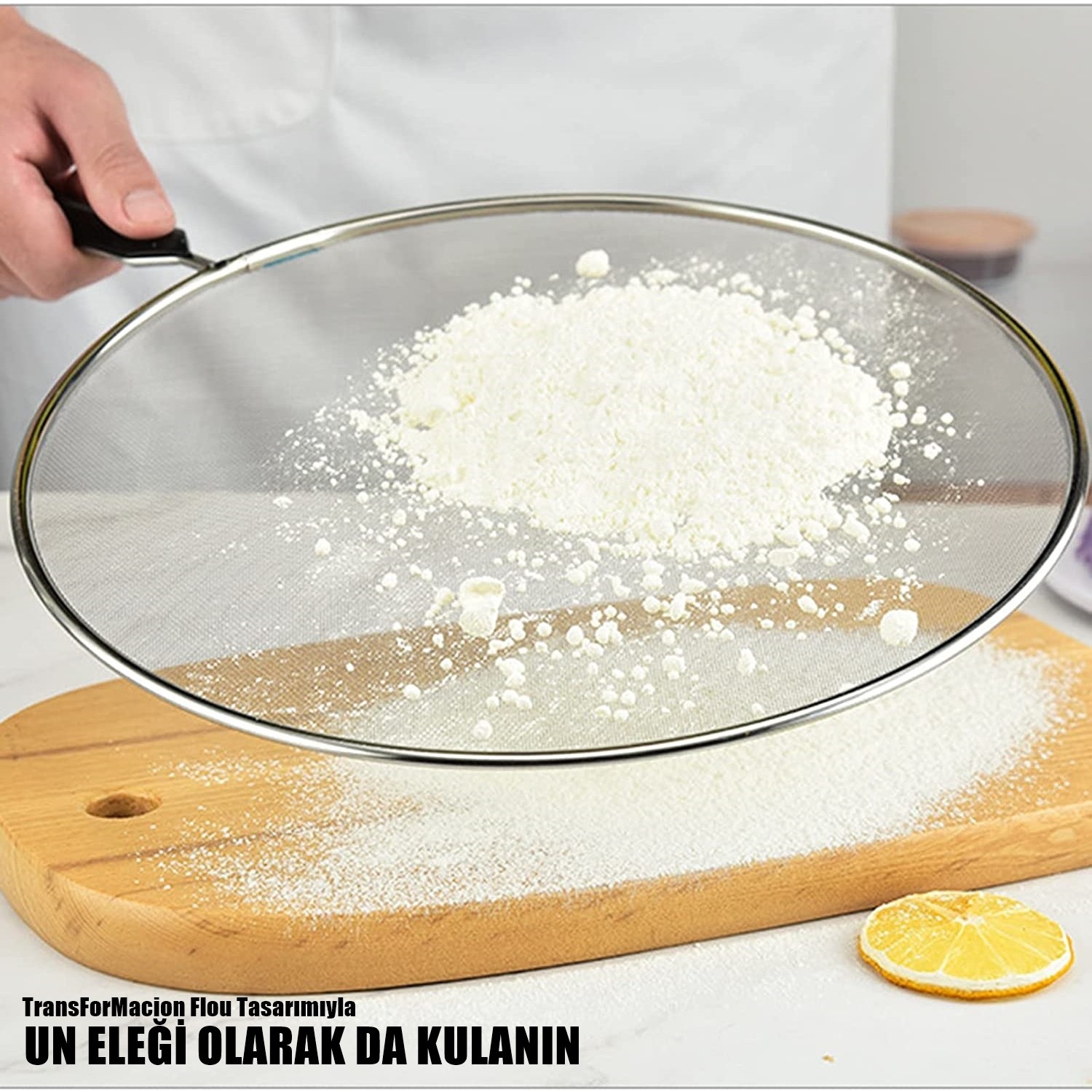 Flou Kızartma Yağ Sıçratmaz ve Un Eleği 717809