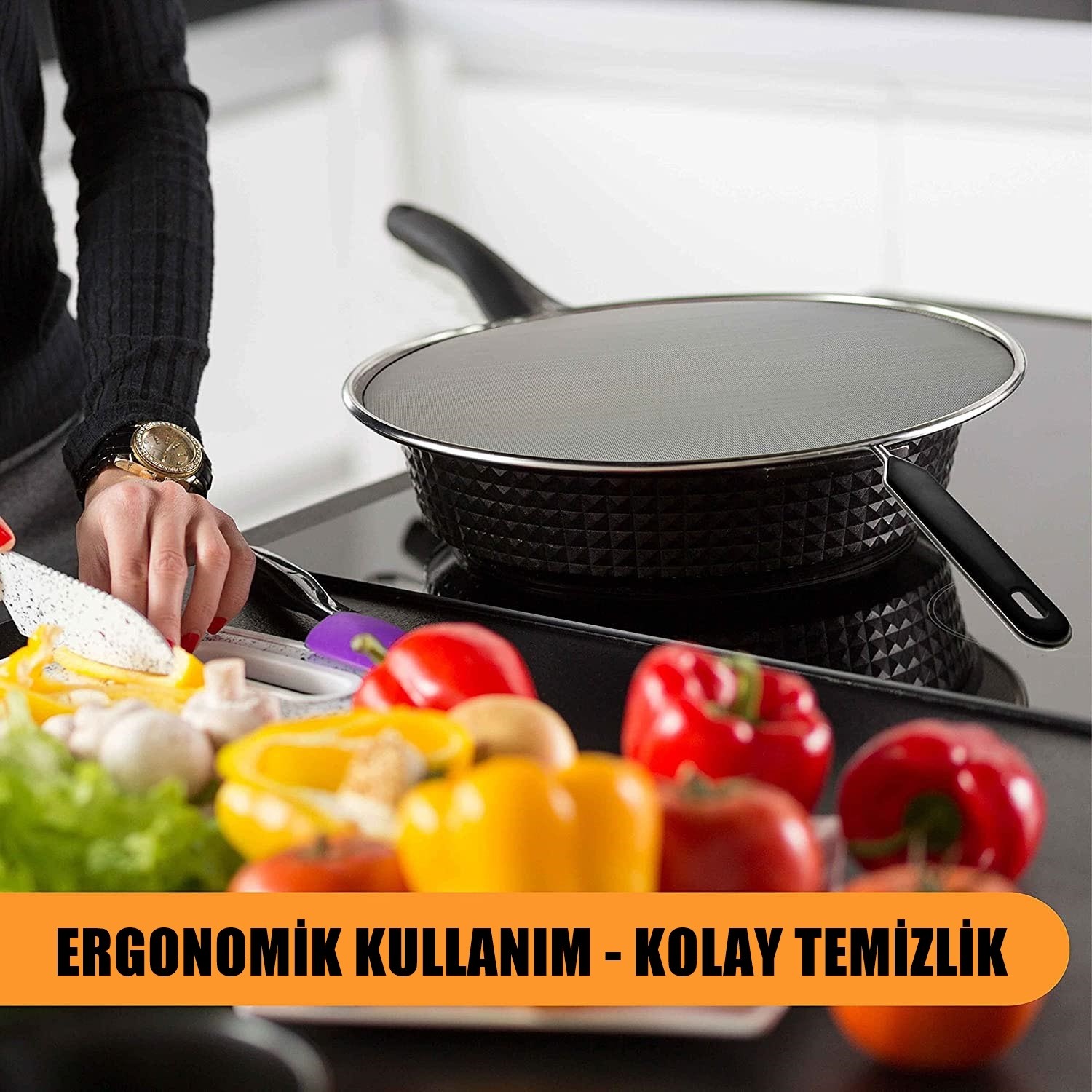 Flou Kızartma Yağ Sıçratmaz ve Un Eleği 717809