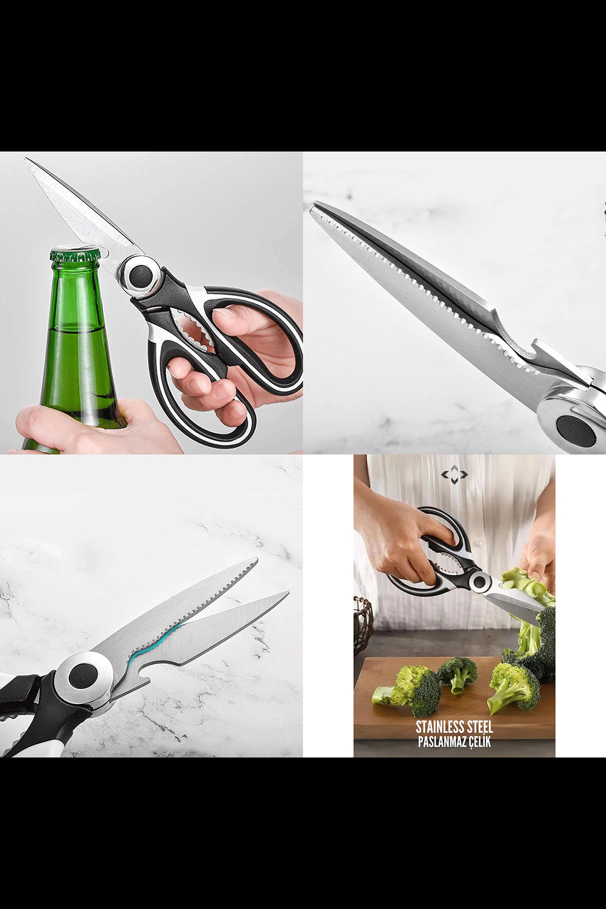 Tavuk Makası Çelik Mutfak Makası Açacak Kıracak Kesici Özelik 720766